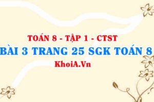 Bài 3 trang 25 SGK Toán 8 Tập 1 Chân trời sáng tạo